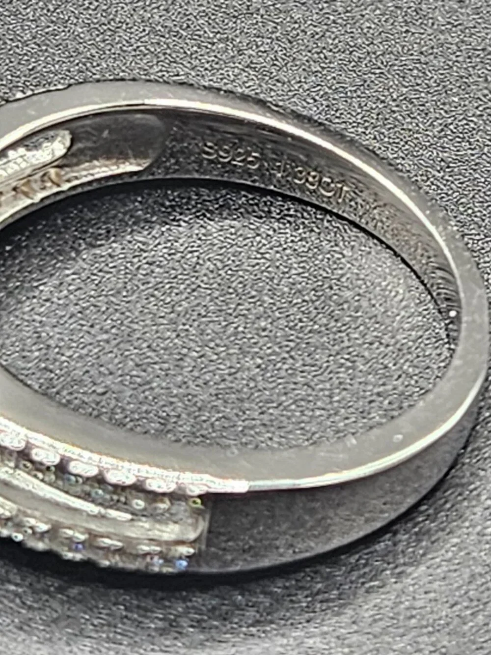 925 Sterling Silver With Moissanite 1.38ctw Princess Cut Ring Size 6